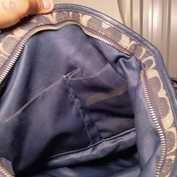 Coach Canvas and Leather Shoulder Bag - Black and Brown - Picture 10 of 14